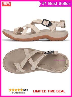 Viakix Women's Athletic Sport Sandals with Arch Support for Hiking Walking
